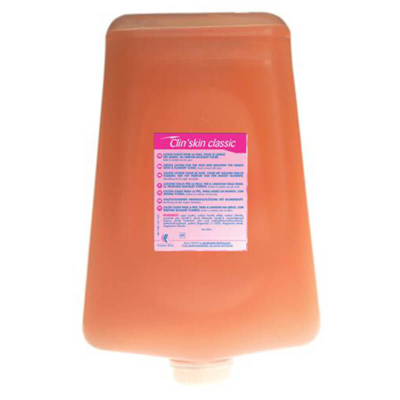 SAVON ROSE PARFUME CLIN SKIN ALPHAMOUSS XL- Poche 2 L - Lavage doux peau mains